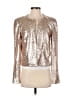 Zoe by Rachel Zoe 100% Polyester Metallic Gold Jacket Size M - photo 1