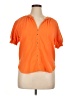 Roman 100% Polyester Orange Short Sleeve Blouse Size 14 - photo 1