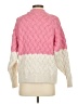 MNG Suit Color Block Pink Pullover Sweater Size XS - photo 2