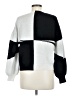 4SI3NNA 100% Acrylic Color Block Checkered-gingham White Gray Pullover Sweater Size M - photo 2