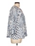 New Directions 100% Rayon Blue 3/4 Sleeve Blouse Size L - photo 4