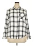 Time and Tru 100% Viscose Plaid Gray Long Sleeve Button-Down Shirt Size 20 - photo 1