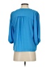 Everly 100% Polyester Blue 3/4 Sleeve Blouse Size S - photo 2