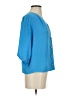 Everly 100% Polyester Blue 3/4 Sleeve Blouse Size S - photo 4