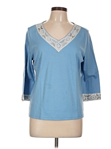 Draper's & Damon's 3/4 Sleeve Top (view 1)