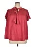 Torrid Red Short Sleeve Blouse Size 1X Plus (1) - photo 1