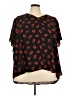 Torrid 100% Polyester Graphic Black Short Sleeve Blouse Size 4X Plus (4) - photo 1
