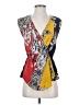Baraschi 100% Polyester Floral Multi Color Yellow Sleeveless Blouse Size XS - photo 1