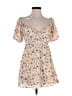Beginning Boutique 100% Polyester Floral Ivory Casual Dress Size 10 - photo 1