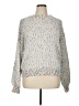 Unbranded 100% Polyester Tweed Silver Pullover Sweater Size XL - photo 1