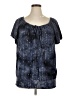 DressBarn Stars Blue Short Sleeve Blouse Size 1X - photo 1