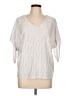 Chances R Silver Short Sleeve Blouse Size L - photo 1