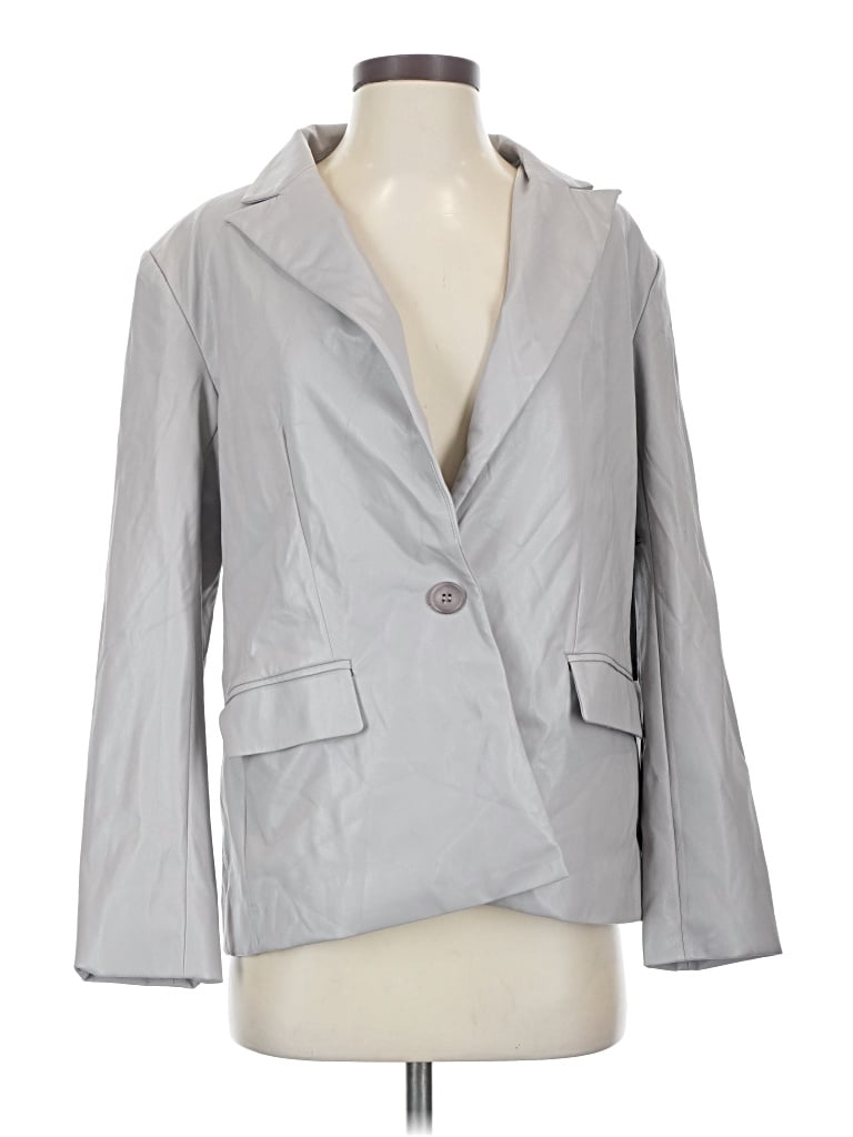 Pre-owned Forever 21 Blazer Jacket In Gray