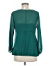 Studio M 100% Polyester Teal Long Sleeve Blouse Size M - photo 2