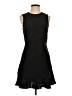Mango 100% Polyester Solid Black Cocktail Dress Size 4 - photo 1