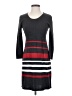 Studio One 100% Acrylic Stripes Gray Casual Dress Size S (petite) - photo 1
