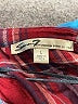 Seven7 100% Viscose Rayon Plaid Burgundy Long Sleeve Blouse Size L - photo 7