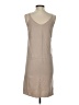 Unbranded Solid Tan Casual Dress Size S - photo 2