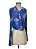 Unbranded 100% Rayon Blue 3/4 Sleeve Blouse Size XS - photo 1