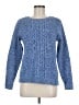 Lands' End 100% Cotton Tweed Blue Pullover Sweater Size M - photo 1