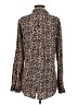 Alexander Jordan 100% Rayon Animal Print Brown Long Sleeve Blouse Size S - photo 2