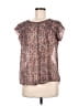 Alice Blue 100% Polyester Brown Short Sleeve Blouse Size M - photo 1