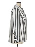 NY Collection Stripes Silver Long Sleeve Blouse Size XL - photo 4
