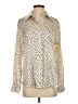 Zara Animal Print Ivory Long Sleeve Blouse Size S - photo 1