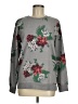 On The Byas Floral Gray Pullover Sweater Size M - photo 1