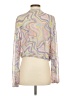 Unbranded Graphic Marled Multi Color Silver Long Sleeve Blouse Size S (estimated) - photo 2