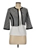 Sandra Darren 100% Polyester Houndstooth Gray Jacket Size 6 - photo 1