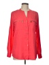 Calvin Klein 100% Polyester Color Block Red Long Sleeve Blouse Size L (estimated) - photo 1