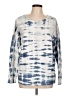 New Directions 100% Cotton Tie-dye Blue Pullover Sweater Size L - photo 1