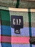 Gap 100% Cotton Plaid Blue Long Sleeve Button-Down Shirt Size M - photo 7