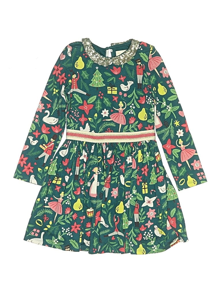 Pre-owned Mini Boden Kids' Dress In Green