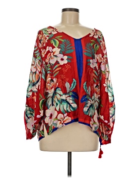 Johnny Was Long Sleeve Silk Top