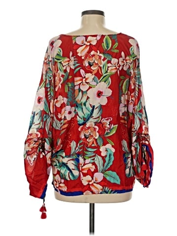 Johnny Was Long Sleeve Silk Top (view 2)