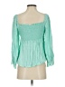 Peach Love 100% Rayon Teal 3/4 Sleeve Blouse Size S - photo 2