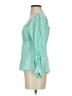 Peach Love 100% Rayon Teal 3/4 Sleeve Blouse Size S - photo 5