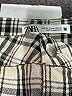 Zara Plaid Silver Casual Pants Size 00 - photo 6