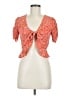 Wildfire 100% Polyester Orange Short Sleeve Blouse Size 6 - photo 1