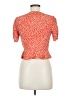 Wildfire 100% Polyester Orange Short Sleeve Blouse Size 6 - photo 2