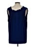 Left Coast by Dolan 100% Polyester Blue Sleeveless Blouse Size L - photo 2