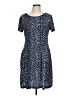 North Style Polka Dots Blue Casual Dress Size 10 (petite) - photo 1