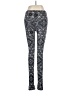 Pink Rose Print Silver Leggings Size M - photo 2