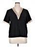 Shein 100% Polyester Black Short Sleeve Blouse Size XL - photo 1