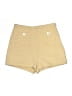 Sandro Solid Floral Yellow Tan Shorts Size EU (FR) 38 / US 6 - photo 1