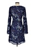 Ann Taylor LOFT 100% Polyester Paisley Blue Casual Dress Size 0 - photo 2