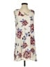 Lily Rose 100% Polyester Print Ivory Casual Dress Size S - photo 1
