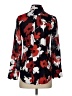 J.Crew 100% Silk Floral Red 3/4 Sleeve Silk Top Size 00 - photo 2